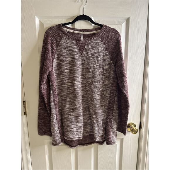 Calvin Klein Performance Women’s Sweater Large Maroon Heather Long Sleeve - Picture 1 of 10